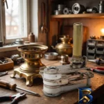 نمای جزئیات المنت سماور مدل 4872 با کیفیت عالی پرداخت و جزئیات مواد