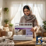 نمای جزئیات چرخ خیاطی کاچیران مدل نیولایف 1149 پرداخت و جزئیات مواد