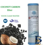 نمای جزئیات فیلتر دستگاه تصفیه آب کریستالاین مدل CARBON BLOCK پرداخت و جزئیات مواد
