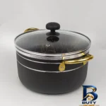نمای جزئیات قابلمه ماربل ظرف سازان اسدیان با در پیرکس و سوپاپ بخار پرداخت و جزئیات مواد