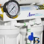 نمای بسته بندی دستگاه تصفیه کننده آب آکوا پیورست مدل Z 5520 NEW با فیلتر 6 عددی مهر کیسه و مواد