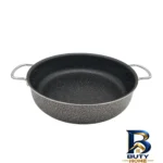 نمای جزئیات تابه تفلون تابان با روکش گرانیت و در دو دسته پرداخت و جزئیات مواد