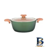 نمای جزئیات سرویس قابلمه و تابه گرانیت 5 پارچه عروس مدل فورج دلوین پرداخت و جزئیات مواد