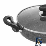 نمای جزئیات سرویس پخت و پز گرانیت ۱۲ پارچه عروس مدل پارمیس سربی پرداخت و جزئیات مواد