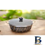 نمای جزئیات سرویس قابلمه و تابه گرانیتی ۱۴ پارچه گراب مدل لیرو پرداخت و جزئیات مواد