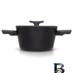 نمای جزئیات قابلمه گرانیت لیدوما با روکش دو رو و دسته سافت تاچ پرداخت و جزئیات مواد