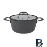 نمای جزئیات سرویس قابلمه و تابه گرانیت 9 پارچه کی زد پی مدل آلما پرداخت و جزئیات مواد