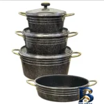 نمای جزئیات سرویس قابلمه و تابه گرانیتی ۷ پارچه گیپا مدل granita پرداخت و جزئیات مواد