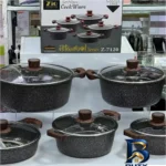 نمای جزئیات سرویس پخت و پز ۱۰ پارچه زیو مدل z-۷۱۲۰ اصل پرداخت و جزئیات مواد