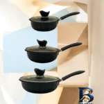 نمای جزئیات سرویس تابه گرانیتی ۶ پارچه گارنت مدل B-۶ اصل پرداخت و جزئیات مواد