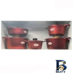 نمای جزئیات سرویس قابلمه وتابه گرانیتی ۱۰ پارچه زرساب مدل دلموند DL-۸۳۷۰ اصل پرداخت و جزئیات مواد