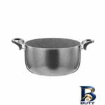 نمای بسته بندی قابلمه عروس گرانیتی مدل پارمیس با دسته باکالیت مهر کیسه و مواد