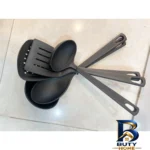 نمای جزئیات سرویس کفگیر و ملاقه ۵ پارچه مدل پرفکت کد SM۶ اصل پرداخت و جزئیات مواد