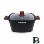 نمای جزئیات سرویس قابلمه و تابه گرانیتی ۱۰ پارچه زیو مدل ZCS-۸۵۵۰CASTLE BLACK SERIES اصل پرداخت و جزئیات مواد