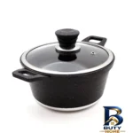 نمای بسته بندی سرویس قابلمه و تابه گرانیتی ۱۶ پارچه نیولایف مدل AFRA-۶۳۱۶ اصل مهر کیسه و مواد