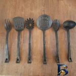 نمای بسته بندی سرویس ملاقه و کفگیر ۶ پارچه مدل استند دار مهر کیسه و مواد