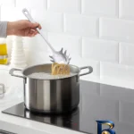 نمای جزئیات سرویس ۴ پارچه ملاقه و کفگیر ایکیا مدل GRUNKA پرداخت و جزئیات مواد