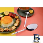 نمای جزئیات کفگیر و ملاقه طرح گرد سی اند اس پرداخت و جزئیات مواد