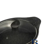 نمای بسته بندی تابه گرانیتی عروس مدل دیاکو با در شیشه برچسب و بسته بندی