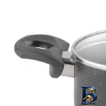 نمای جزئیات قابلمه گرانیت تیارا با کیفیت بالا پرداخت و جزئیات مواد