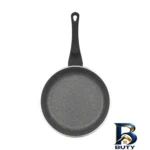 نمای جزئیات تابه گرانیتی عروس مدل ویکتوریا با دسته باکالیت پرداخت و جزئیات مواد