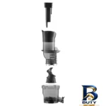 نمای جزئیات آبمیوه گیری سنکور مدل SSJ 8050SS با طراحی مدرن پرداخت و جزئیات مواد
