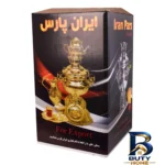 نمای بسته بندی سماور گازی ایران پارس مدل مهسانا با ظرفیت 5 لیتر مهر کیسه و مواد