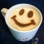 نمای جزئیات شابلون قهوه مدل Smile با طراحی زیبا پرداخت و جزئیات مواد