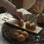 نمای جزئیات تخته برش مدل نان باگت اصل پرداخت و جزئیات مواد