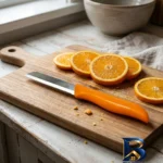نمای جزئیات چاقو زولینگن مدل فاردینکس برای آشپزی پرداخت و جزئیات مواد
