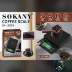 نمای جزئیات ترازو آشپزخانه دیجیتال سوکانی مدل SK-۱۹۰۳۴ حداکثر ظرفیت قابل اندازه گیری ۵ کیلوگرم با دقت ۱ گرم اصل پرداخت و جزئی