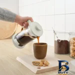 نمای جزئیات فرنچ پرس ایکیا مدل upphetta با طراحی زیبا پرداخت و جزئیات مواد