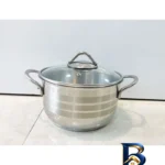 نمای جزئیات قابلمه دستی لوکس استیل با ورق ضخیم پرداخت و جزئیات مواد