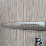 نمای جزئیات چاقو آشپزخانه فولاد حیدری مدل دستی کد TP۲۴۶۲ اصل پرداخت و جزئیات مواد