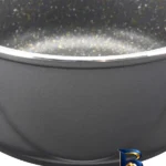 نمای جزئیات قابلمه تفلون عروس مدل ویکتوریا با کیفیت عالی پرداخت و جزئیات مواد