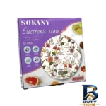 نمای جزئیات ترازو آشپزخانه دیجیتال سوکانی مدل SK-۱۹۰۳۳ حداکثر ظرفیت قابل اندازه گیری ۵ کیلوگرم با دقت ۱ گرم اصل پرداخت و جزئی
