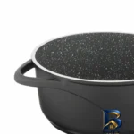 نمای جزئیات قابلمه گرانیت عروس مدل ویکتوریا با کیفیت عالی پرداخت و جزئیات مواد