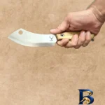 نمای جزئیات ساطور آشپزخانه مدل knife کد ۲۵ پرداخت و جزئیات مواد