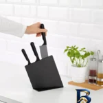 نمای جزئیات سرویس چاقو آشپزخانه ۳ پارچه ایکیا مدل JAMFORA پرداخت و جزئیات مواد