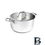 نمای جزئیات قابلمه استیل کی زد پی مدل 5013 با طراحی مدرن حرکت و نصب پشتی
