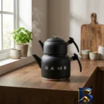 نمای جزئیات ست قوری و کتری لیانو مدل SAME پرداخت و جزئیات مواد