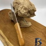 نمای جزئیات چاقو آشپزخانه مدل چوبی پناهنده کد 4 پرداخت و جزئیات مواد