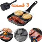 نمای جزئیات تابه گرانیتی آیریک مدل پنکیک با دسته باکیفیت پرداخت و جزئیات مواد