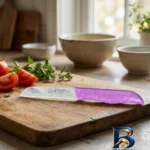 نمای جزئیات چاقو آشپزخانه حیدری مدل اره ای کد 01 پرداخت و جزئیات مواد