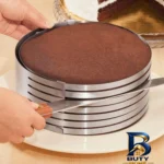 نمای جزئیات چاقو برش کیک سوپر دال مدل لبه صاف با کیفیت پرداخت و جزئیات مواد