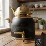 نمای جزئیات ست کتری و قوری نزاز مدل 3029 با طراحی زیبا پرداخت و جزئیات مواد