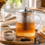 نمای جزئیات قوری مدل طره با گنجایش 550 میلی لیتر پرداخت و جزئیات مواد