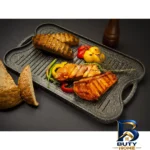 نمای جزئیات تابه گریل چدن نالینو با قابلیت کردن پرداخت و جزئیات مواد