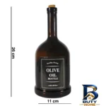 نمای جزئیات بطری شیشه ای مدل Oil Bottle کد 02 پرداخت و جزئیات مواد