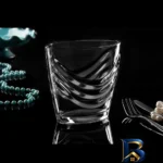 نمای جزئیات جای کارد و چنگال ایستاده با طرح موج پرداخت و جزئیات مواد